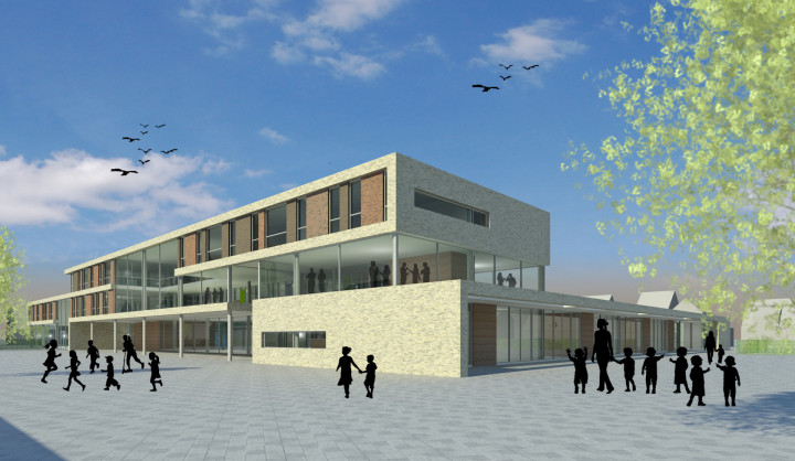 01 3d Schoolplein Opgesmukt